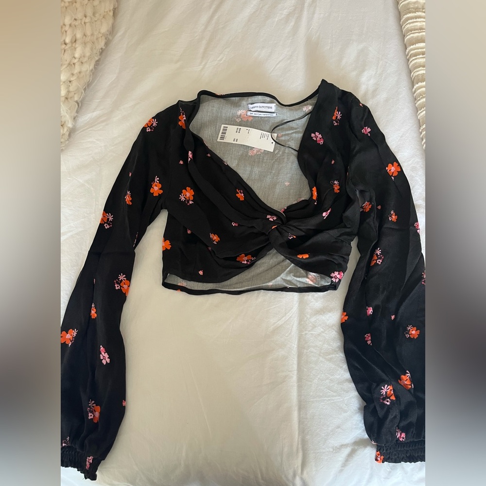 Urban Outfitters Flower Long Sleeve Top